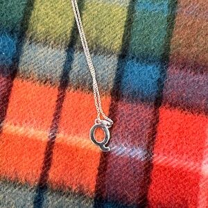 NWT Silver Chain Initial Necklace